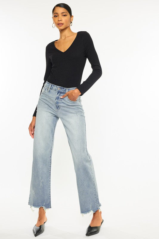 Kan Can USA High Rise Slim Wide Leg