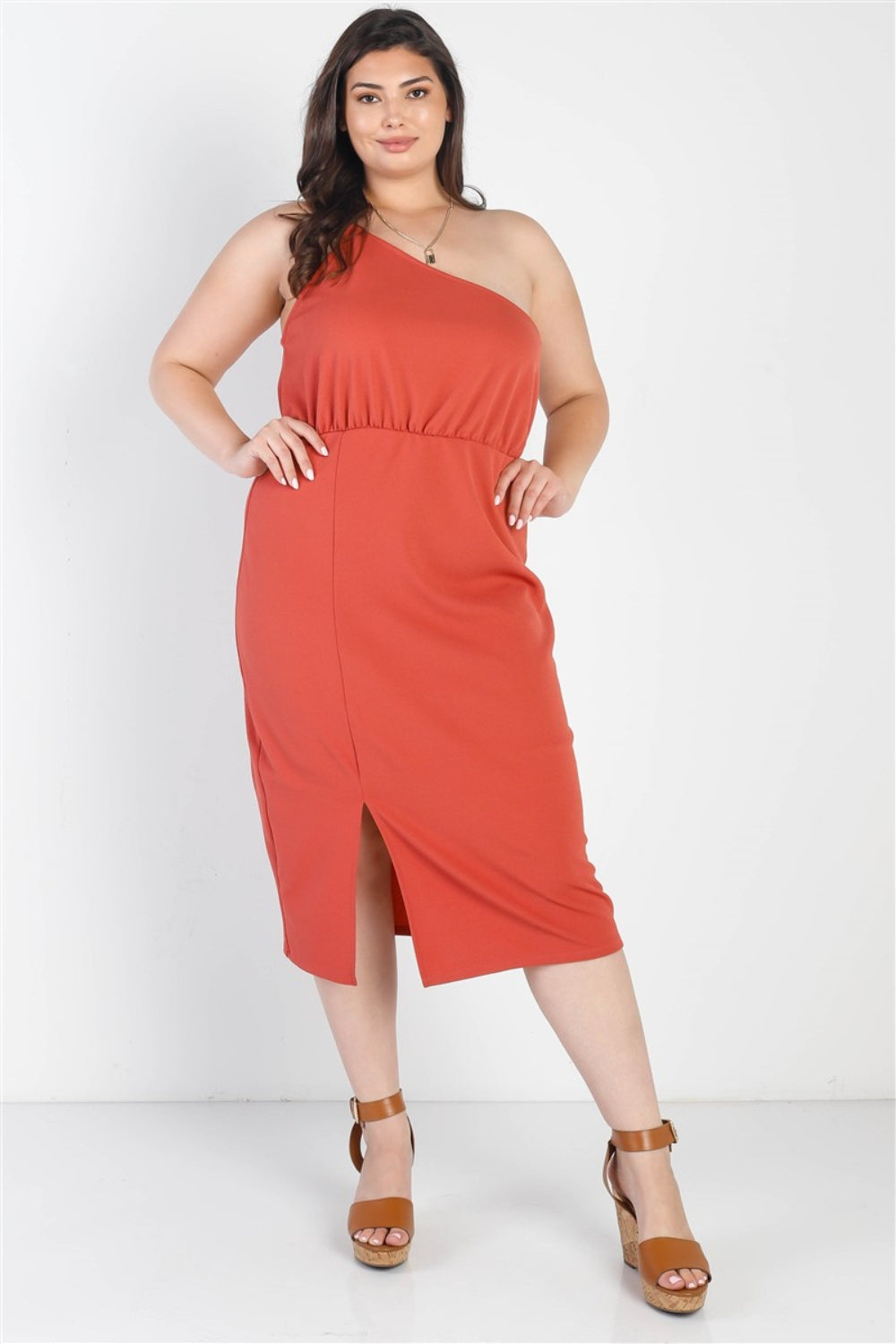 gilli dress Gilli Full Size Slit One Shoulder Sleeveless Dress – The Daisy Collective