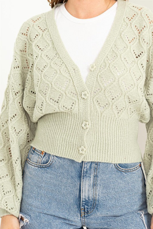 Days Together Pointelle Sweater Cardigan