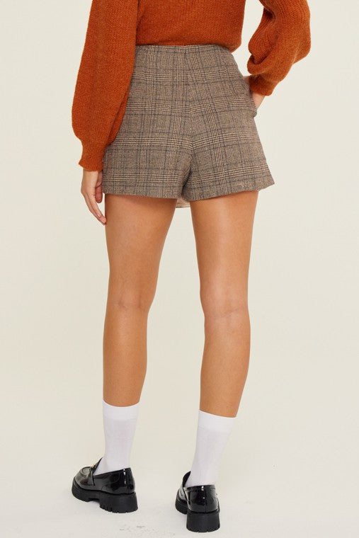 Plaid Wrap Skort