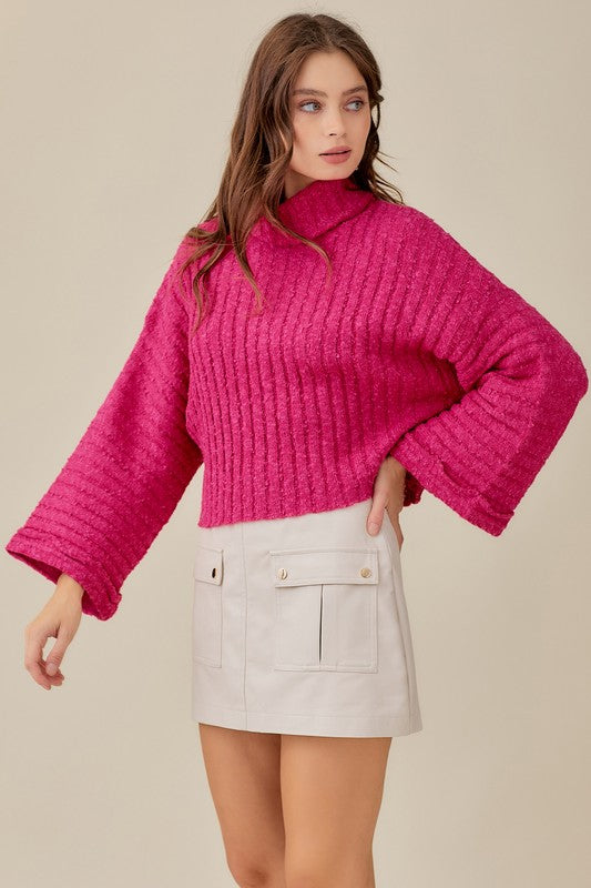 Turtleneck Wide Sleeve Sweater