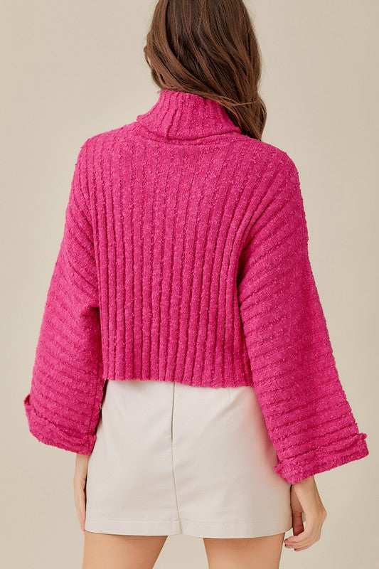 Turtleneck Wide Sleeve Sweater