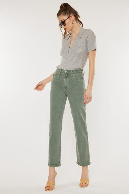 Kan Can USA Ultra High Rise 90's Olive Straight