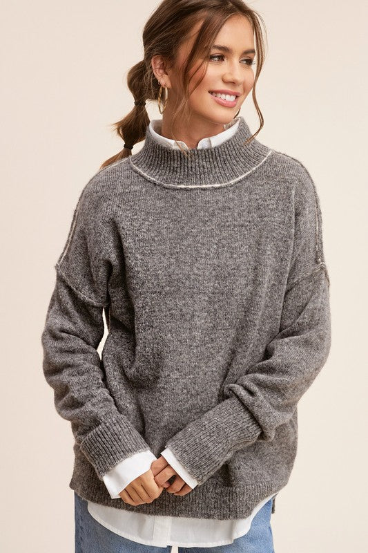 Ella Mock Neck Sweater