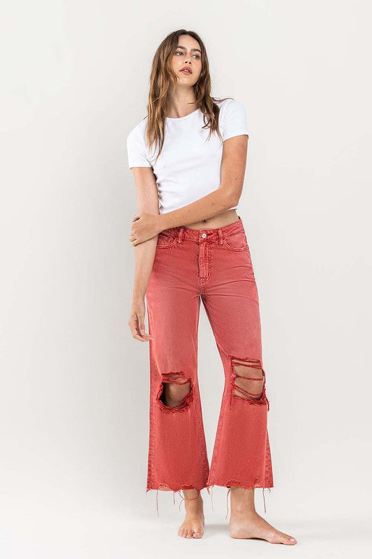 VERVET by Flying Monkey 90s Vintage Crop Flare Jeans