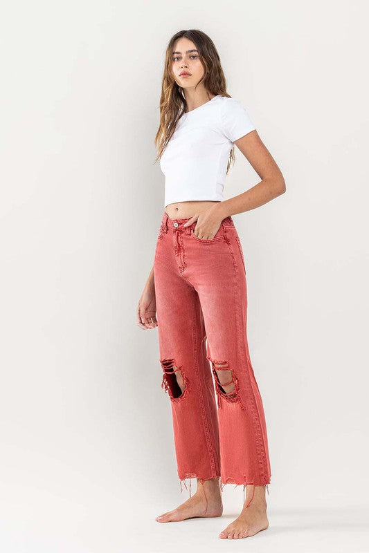 VERVET by Flying Monkey 90s Vintage Crop Flare Jeans