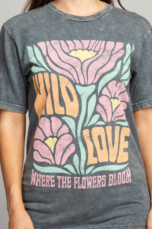 Wild Love Where The Flowers Bloom Graphic Top