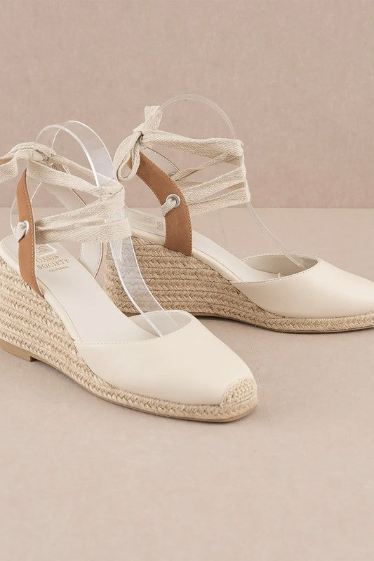 Alondra Espadrille Lace Up Wedge