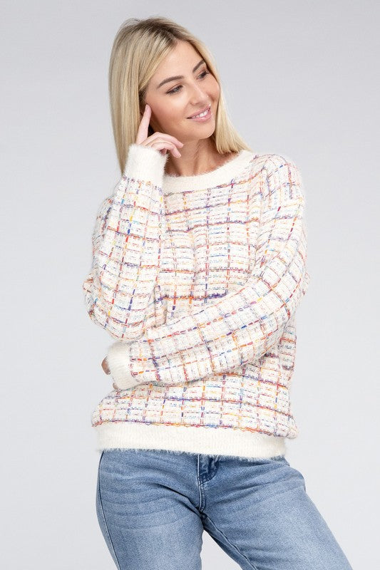 Textured Fancy Knit Sweater