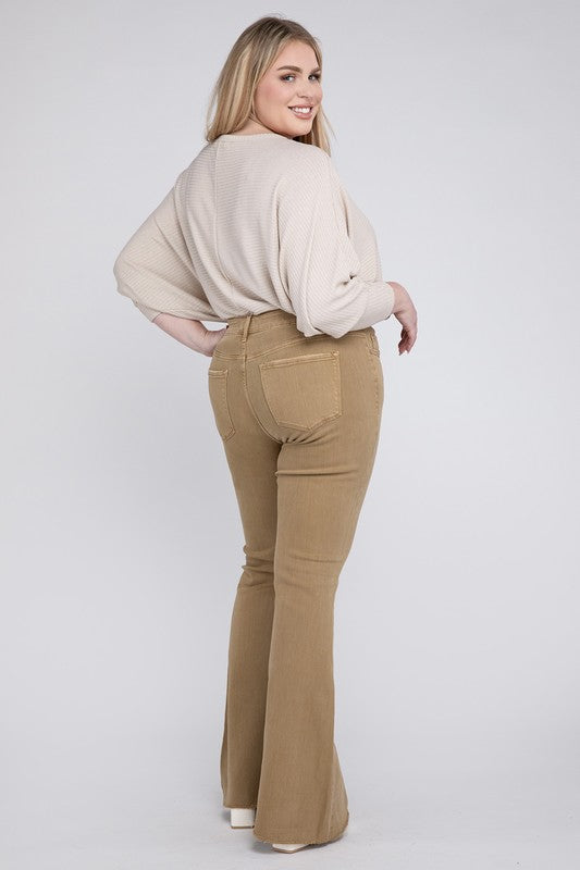 VERVET by Flying Monkey Plus Size High Rise Super Flare Jeans