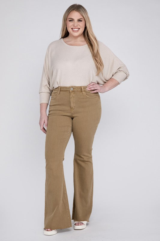 VERVET by Flying Monkey Plus Size High Rise Super Flare Jeans