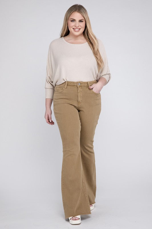 VERVET by Flying Monkey Plus Size High Rise Super Flare Jeans