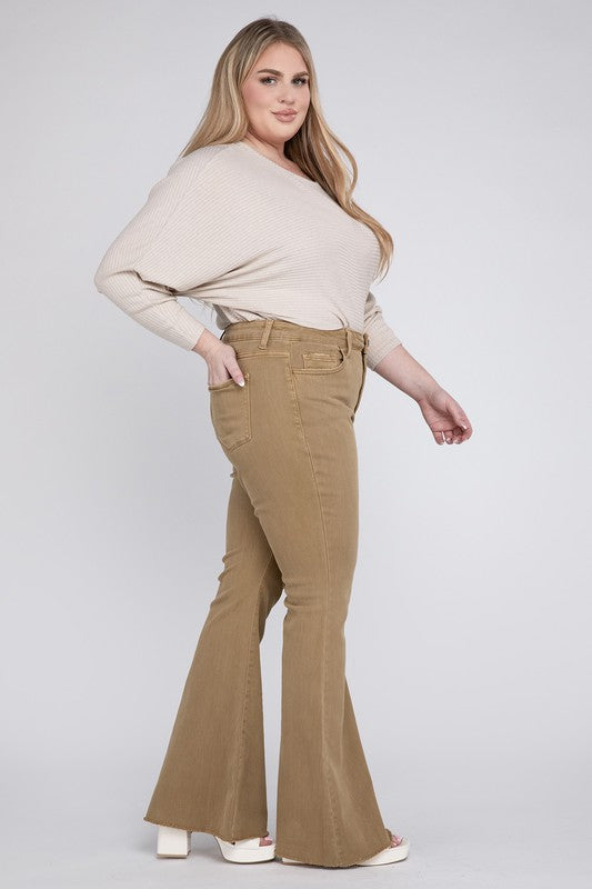 VERVET by Flying Monkey Plus Size High Rise Super Flare Jeans