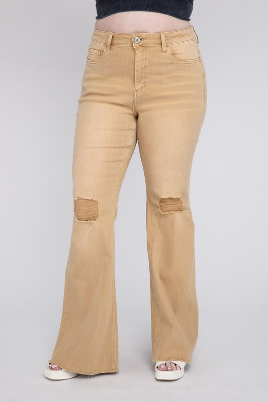 VERVET by Flying Monkey Plus Size High Rise Flare Jeans