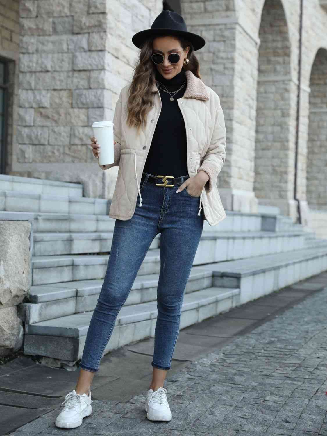 Snap Down Collared Jacket